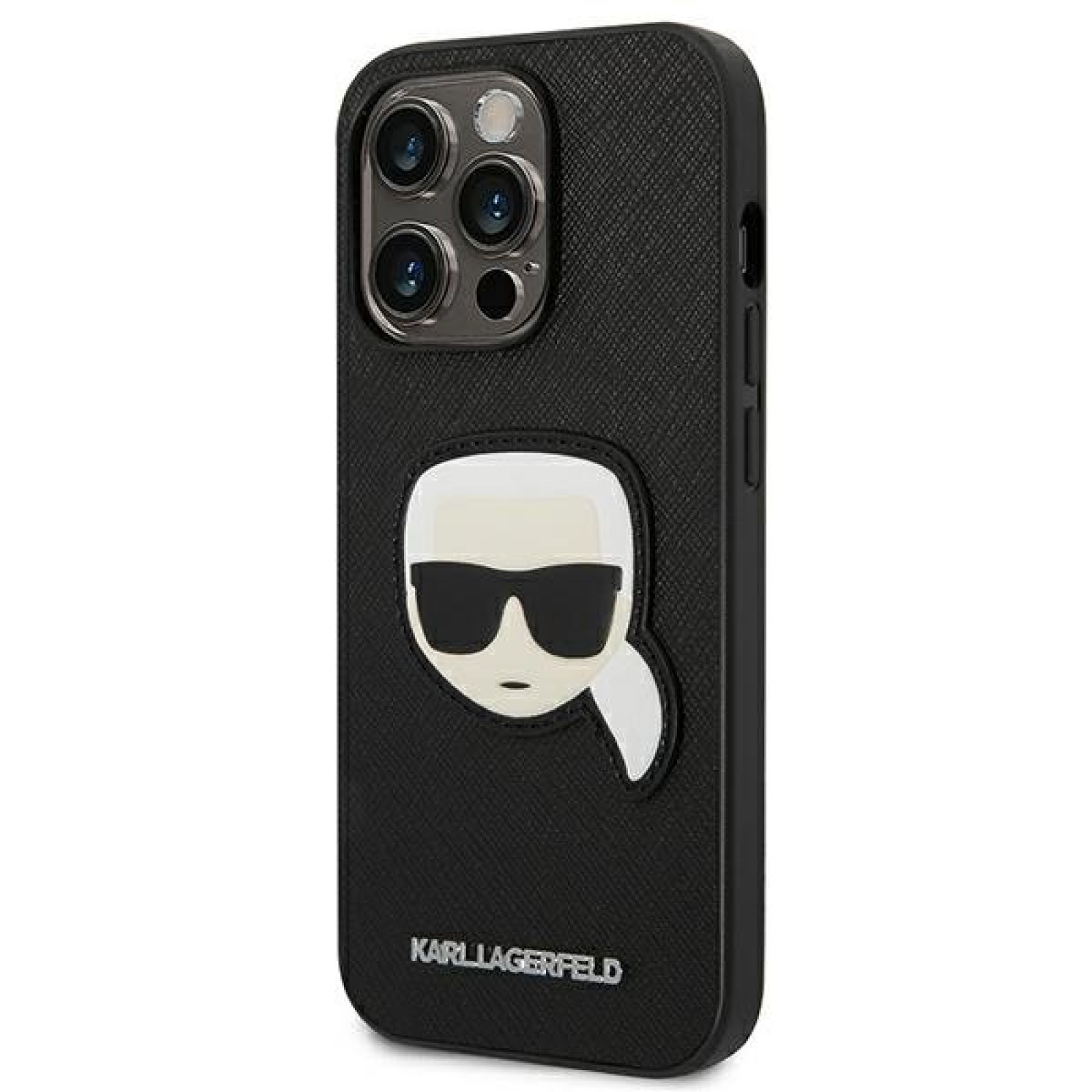 Гръб Karl Lagerfeld PU Saffiano Karl Head Case за iPhone 14 Pro Max - Черен